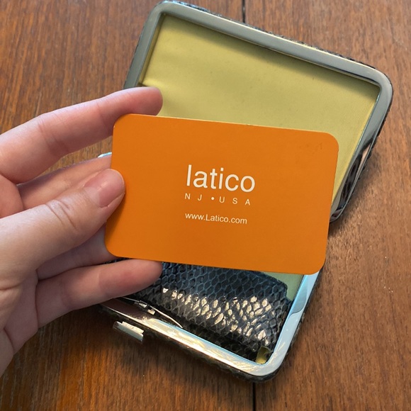 latico Leather Snake Print Card Holder - Picture 4 of 6